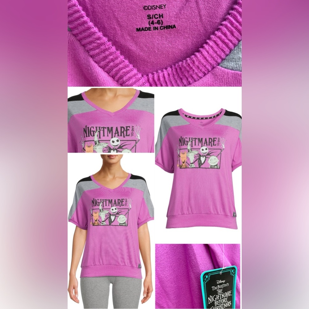 Disney's Women's Nightmare Before Christmas Graphic Sleep Tee